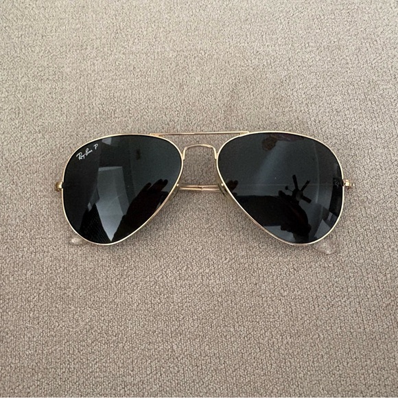 Ray-Ban Accessories - Ray-Ban Aviator Sunglasses - Gold Frames with Black Lenses - Unisex